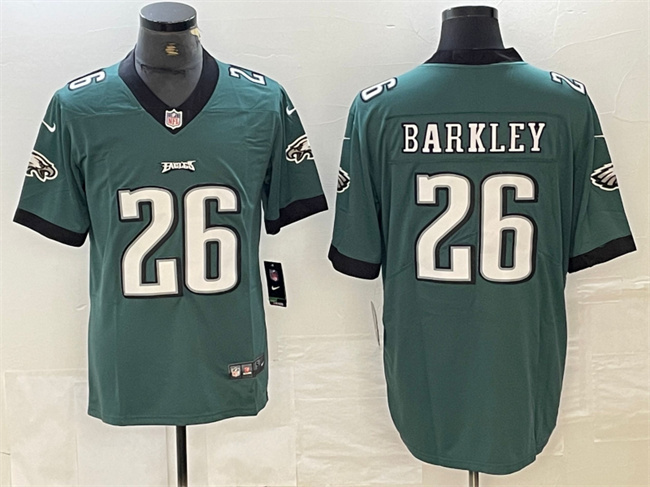 Men's Philadelphia Eagles #26 Saquon Barkley Green Vapor Untouchable Limited Stitched Football Jersey Men's Philadelphia Eagles #26 Saquon Barkley Green Vapor Untouchable Limited Stitched Football Jersey